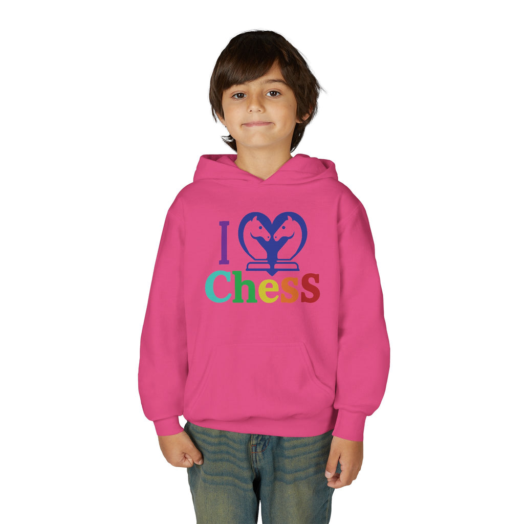 I Love Chess Youth Hoodie