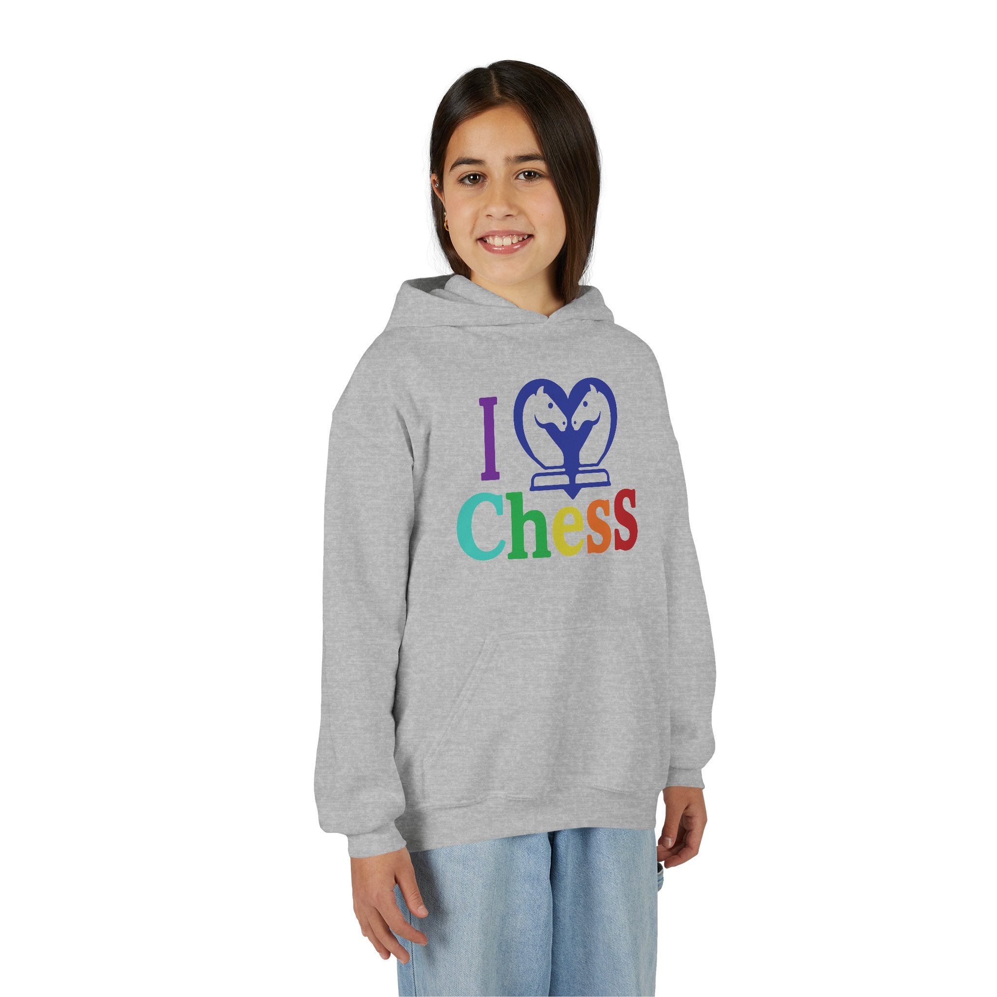 I Love Chess Youth Hoodie
