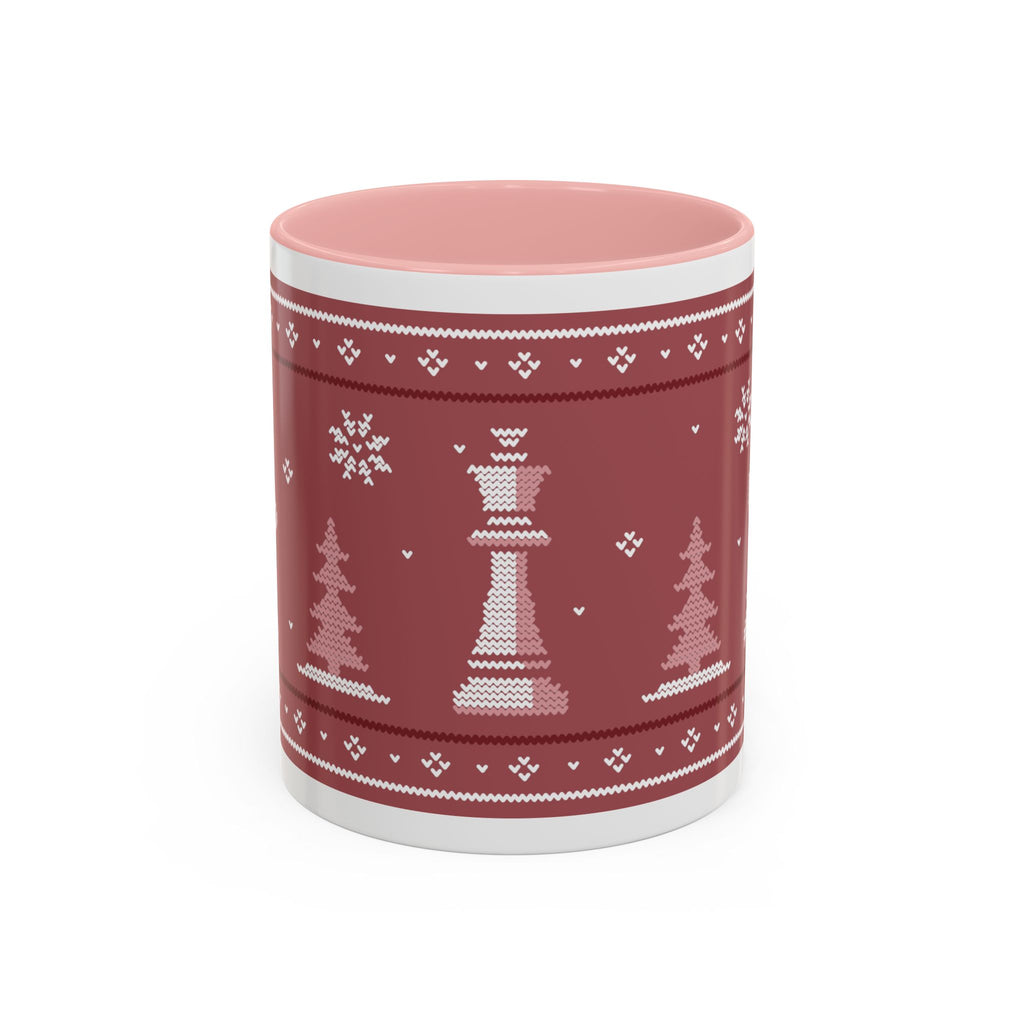 Tasse Thème Echecs pour l'hiver - Rose