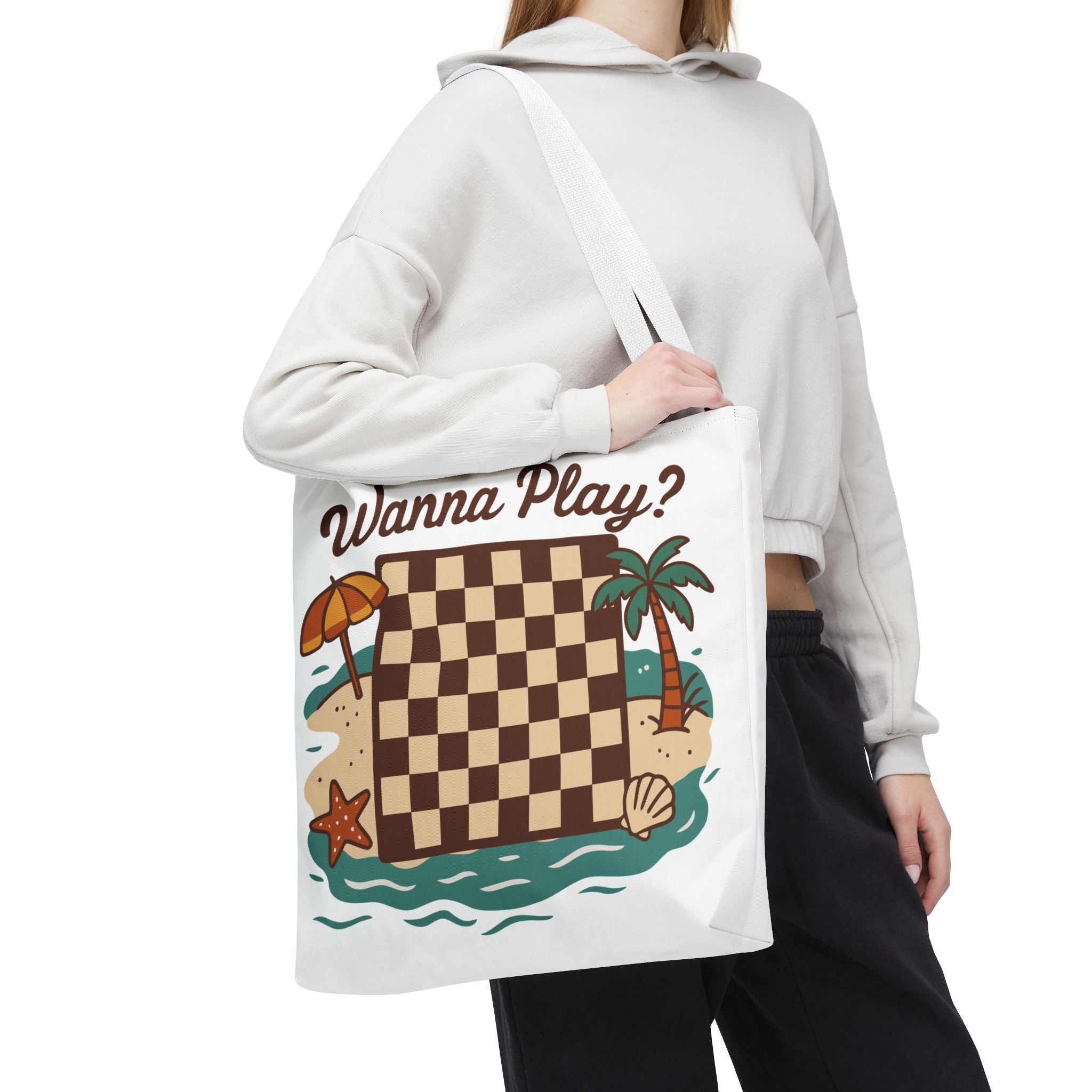 Chessboard at the Beach Tote Bag
