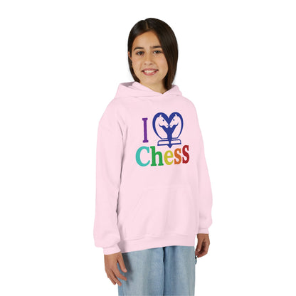I Love Chess Youth Hoodie