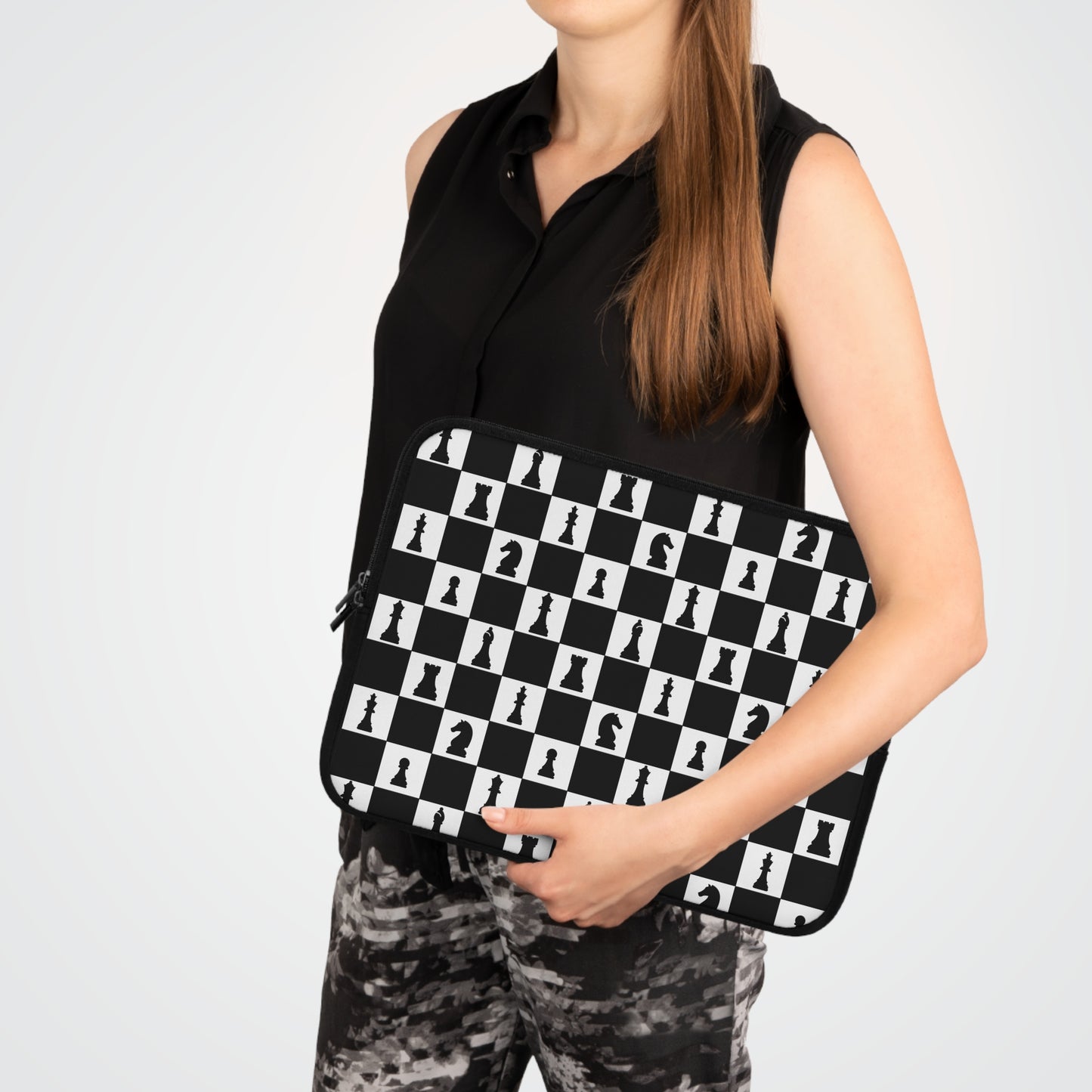 Chess Pattern Laptop Sleeve