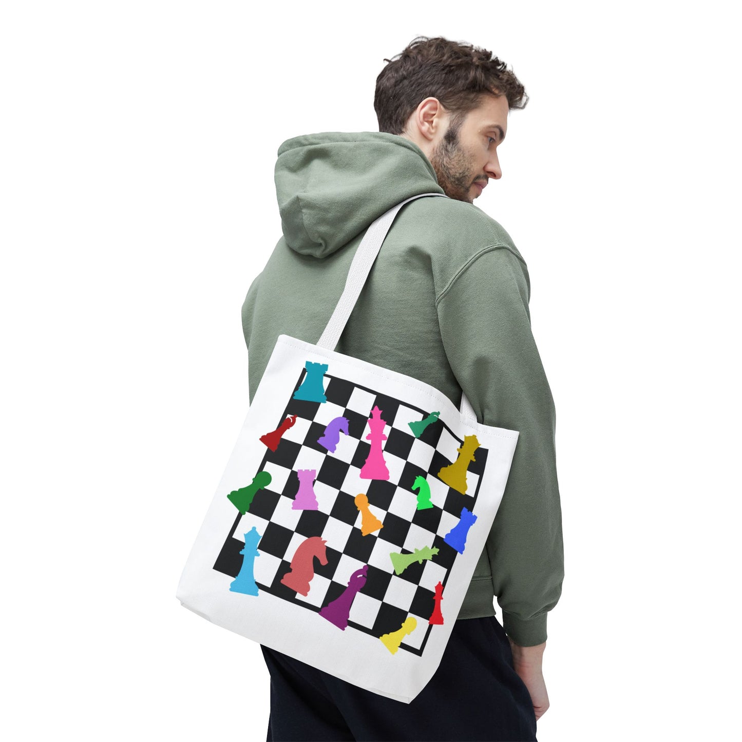 Colorful Chess Tote Bag