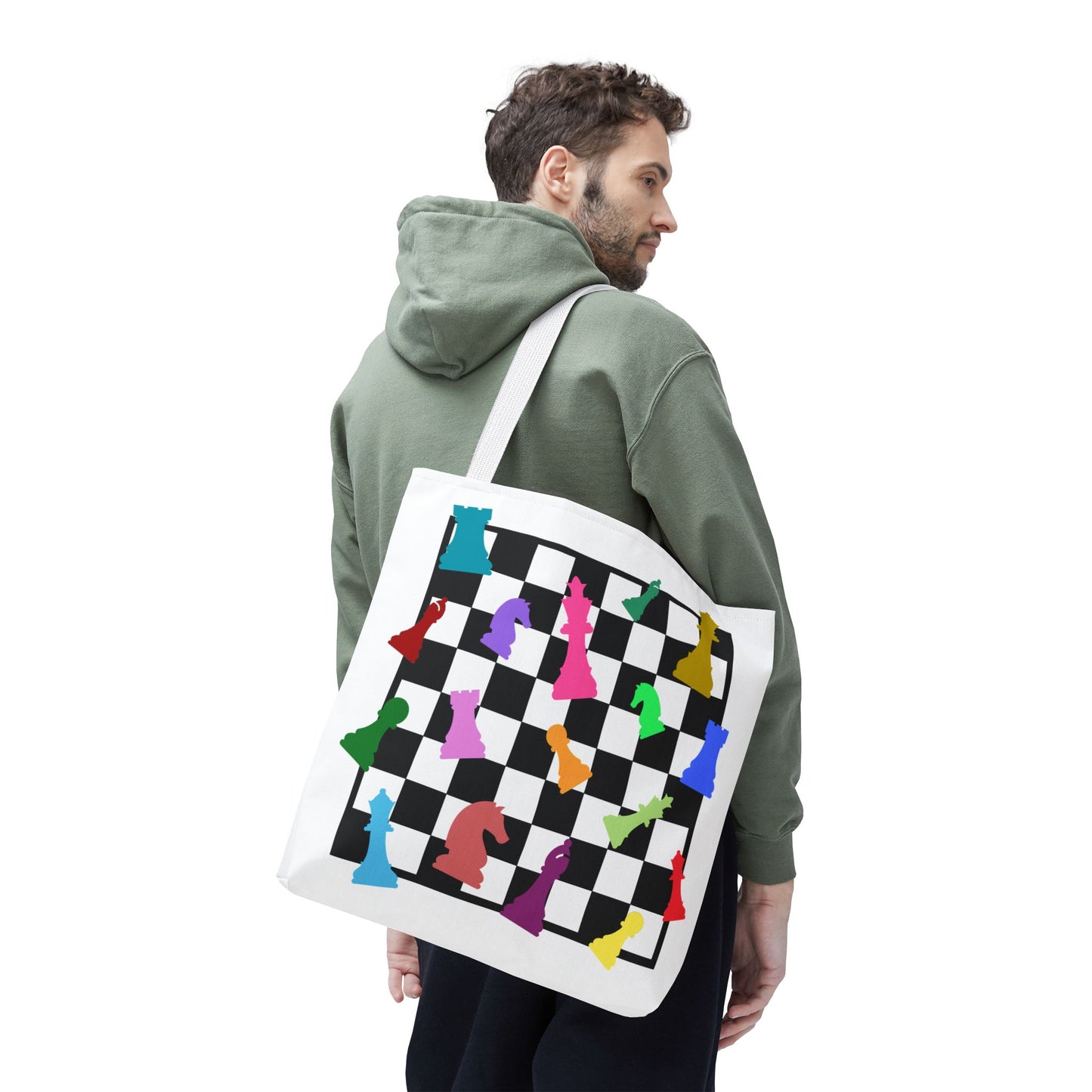 Colorful Chess Tote Bag