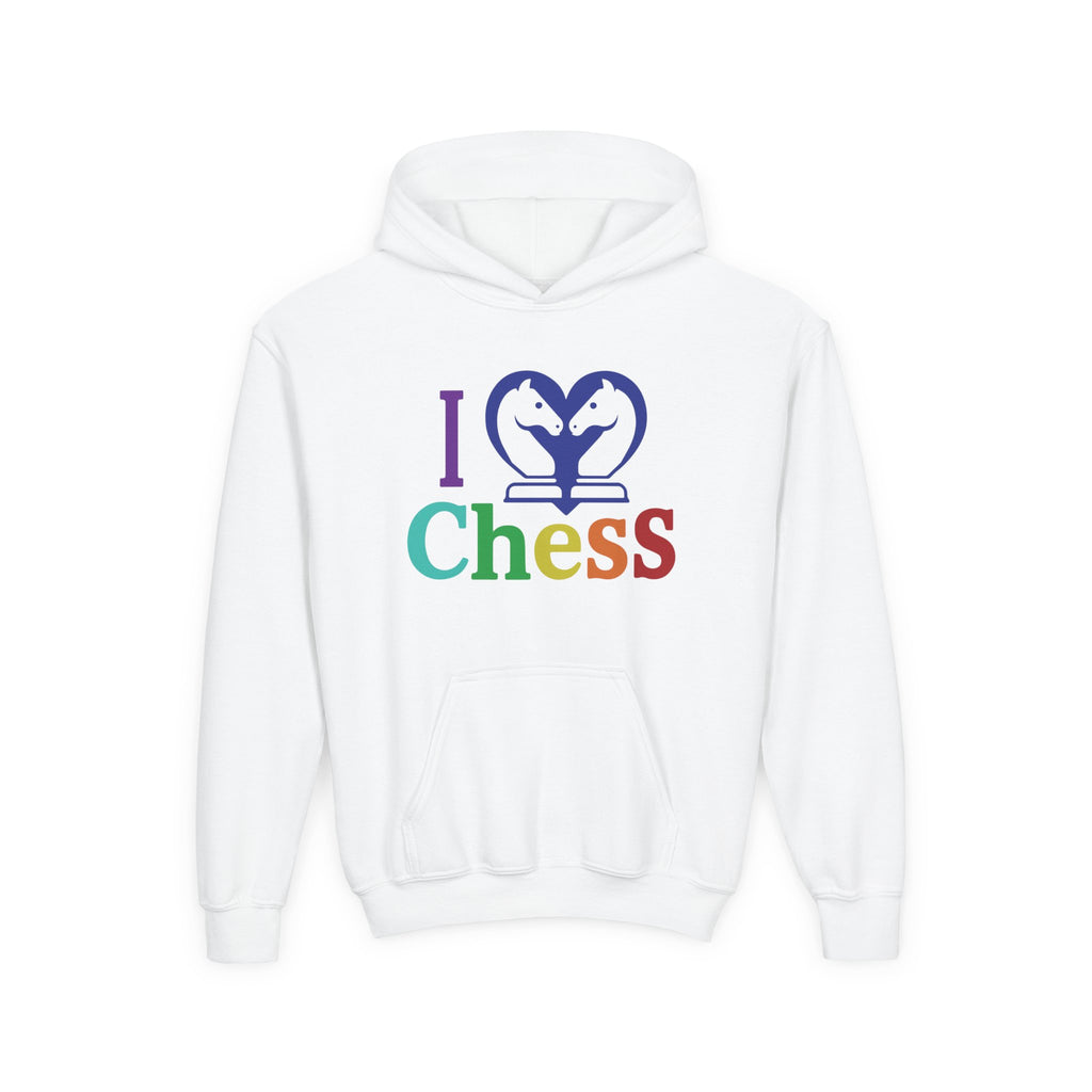 I Love Chess Youth Hoodie