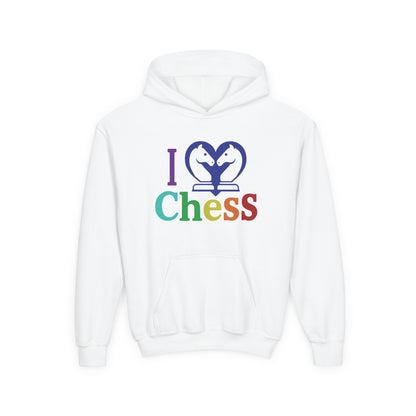 I Love Chess Youth Hoodie