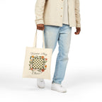Playful Floral Tote Bag for Chess Games