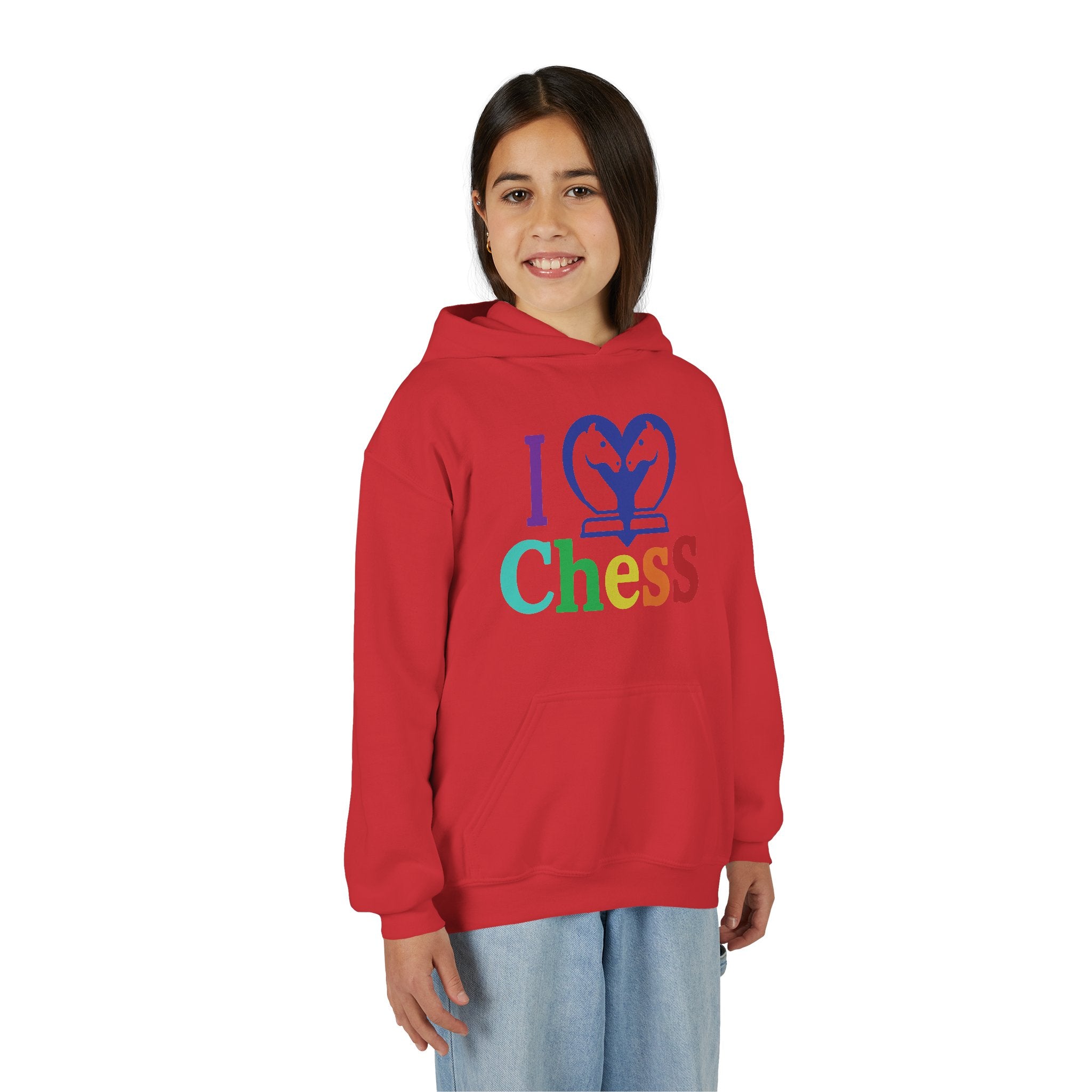 I Love Chess Youth Hoodie