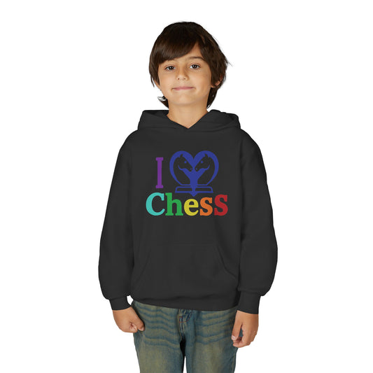 I Love Chess Youth Hoodie