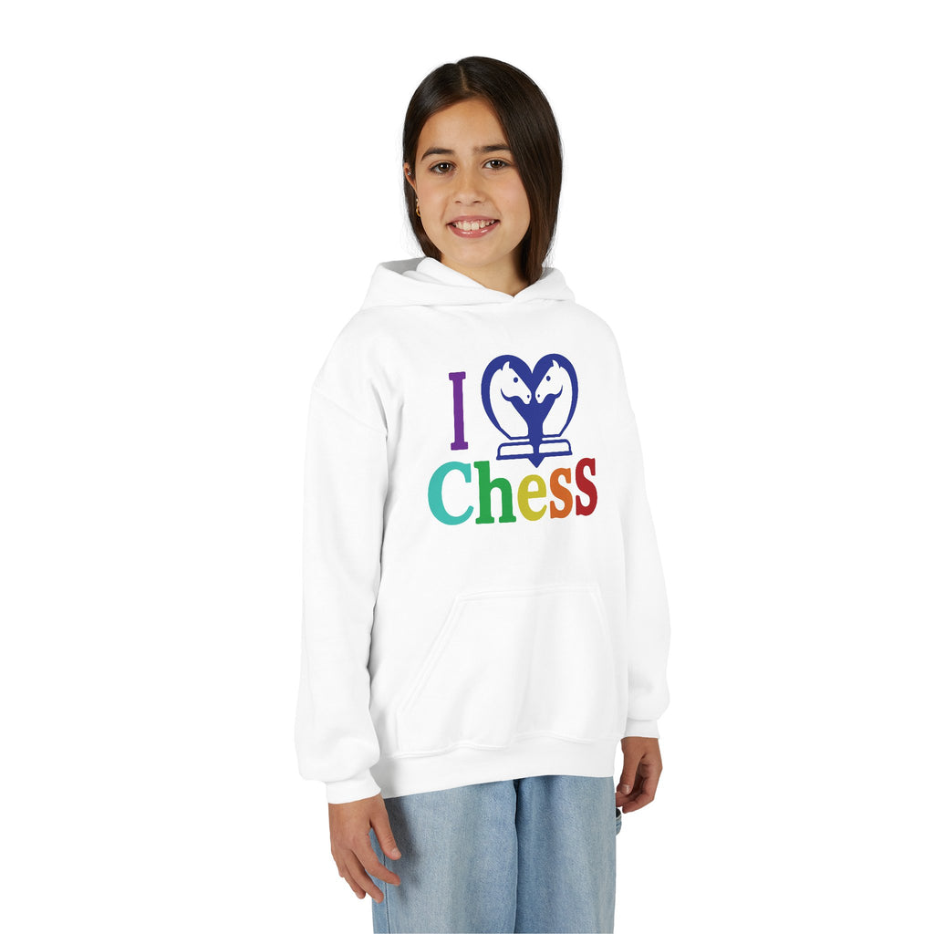 I Love Chess Youth Hoodie