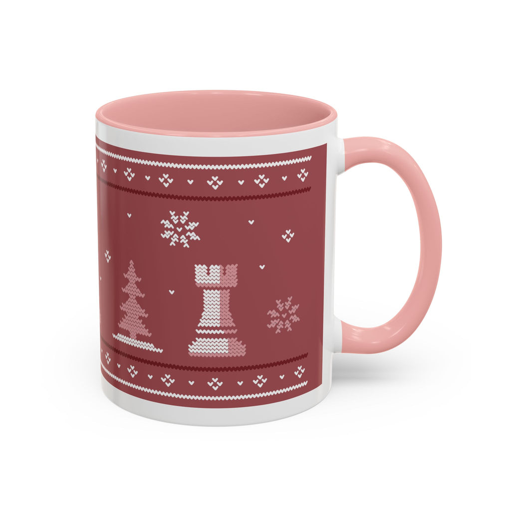 Tasse Thème Echecs pour l'hiver - Rose