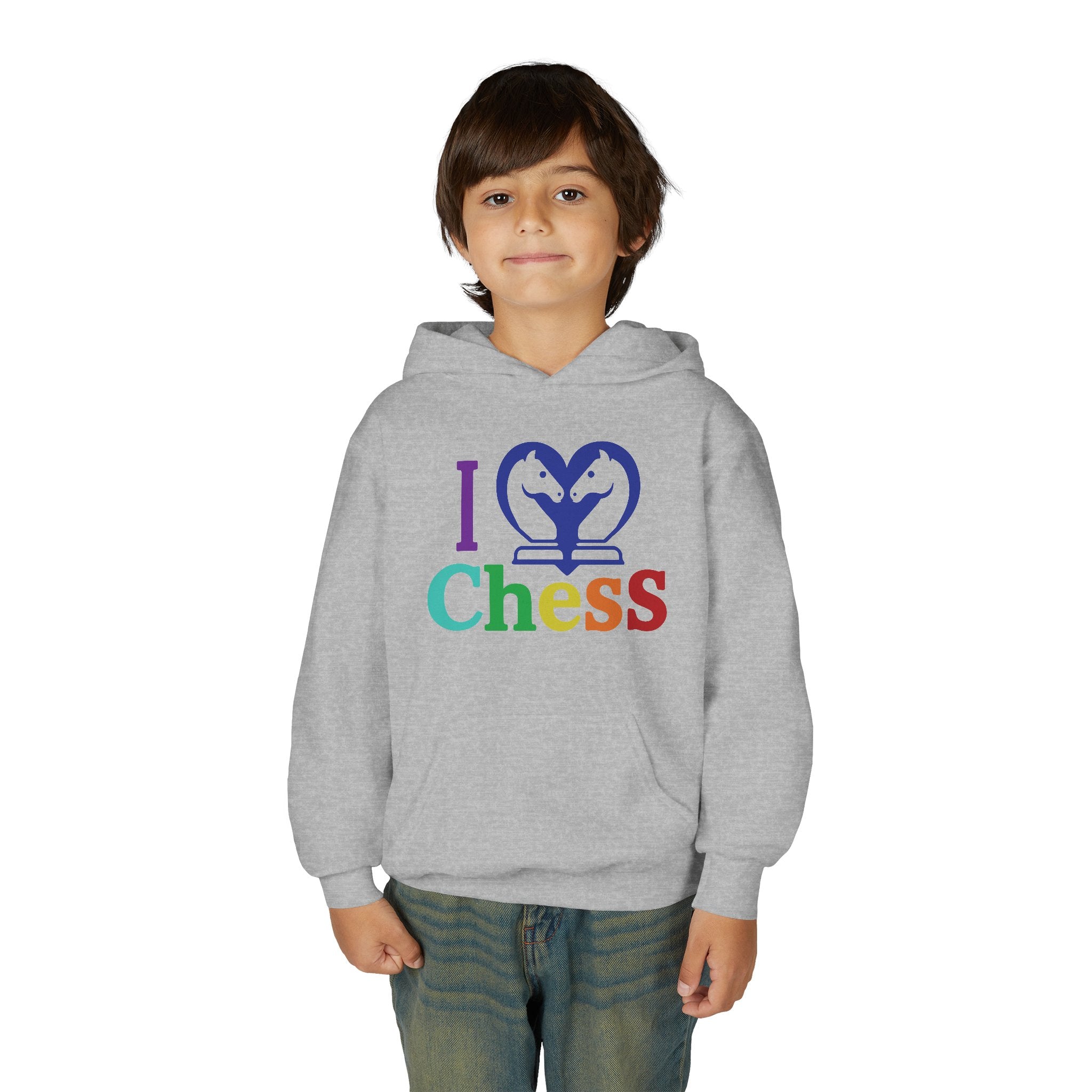 I Love Chess Youth Hoodie