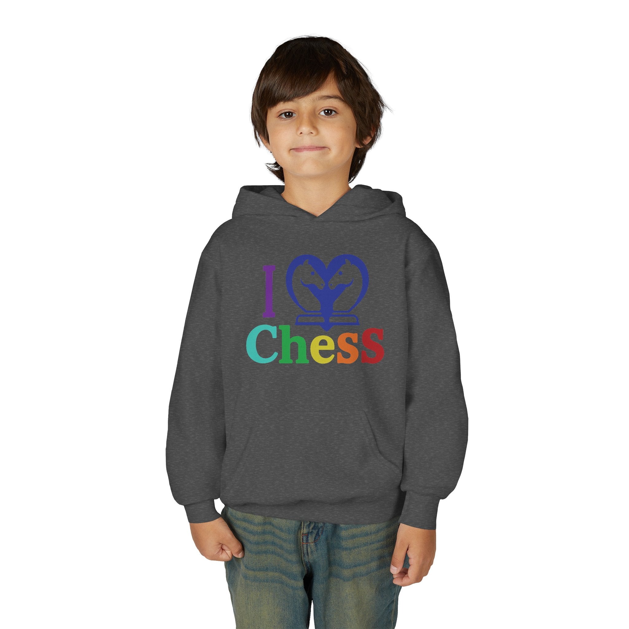 I Love Chess Youth Hoodie