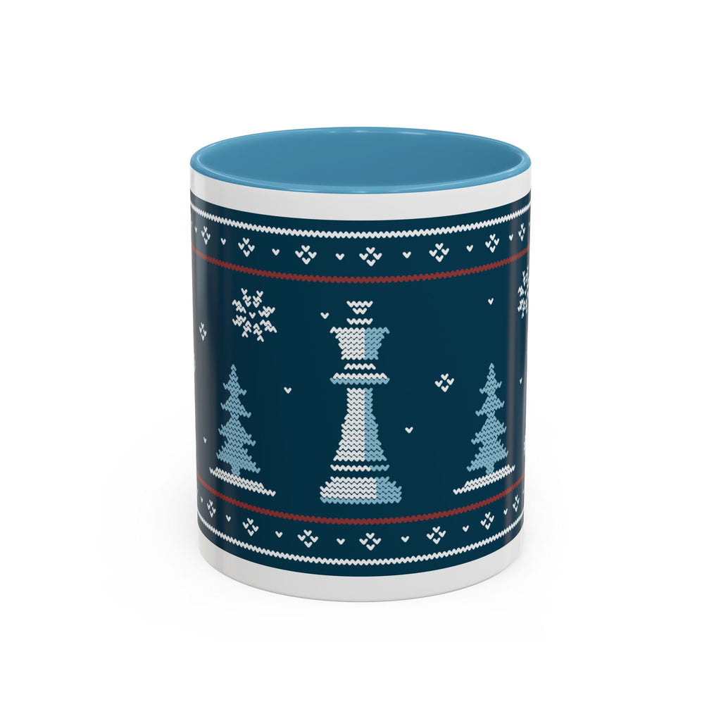 Tasse Thème Echecs pour l'hiver - Turquoise