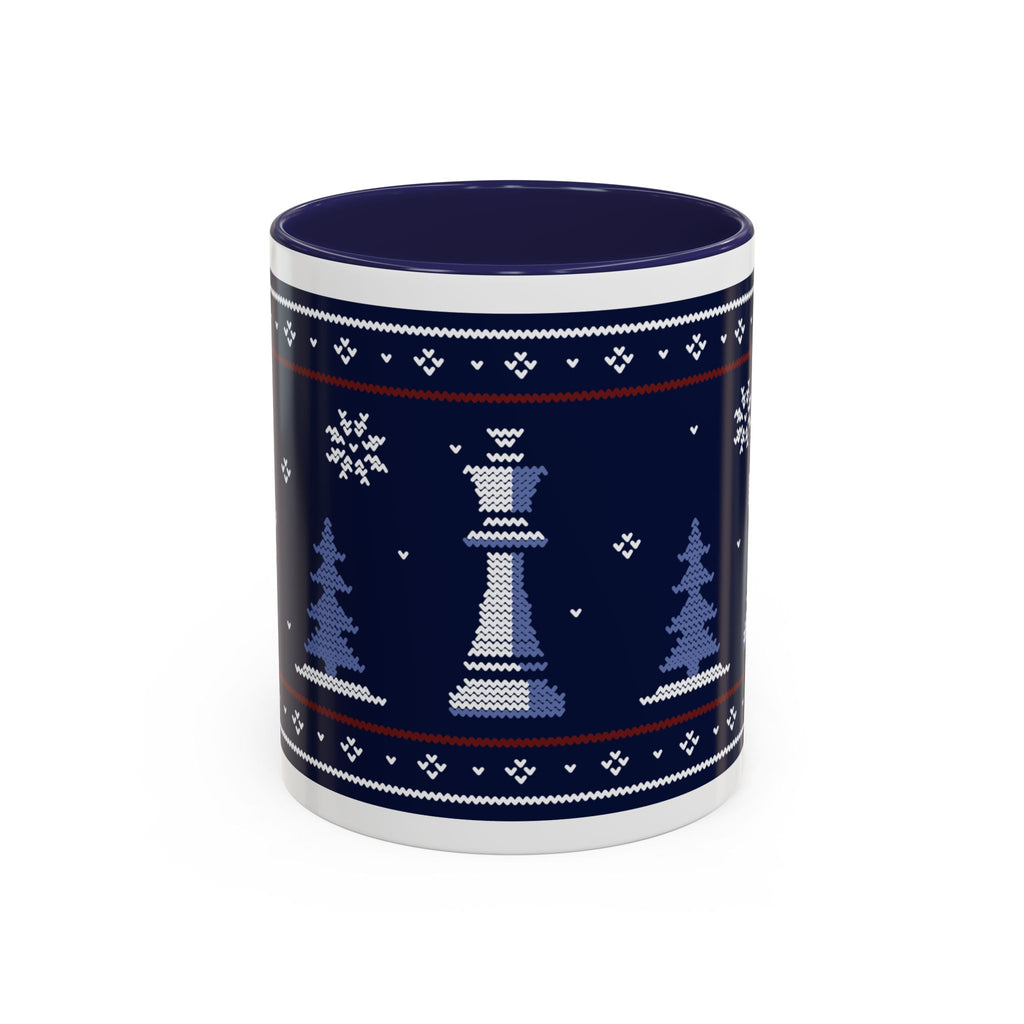 Tasse Thème Echecs pour l'hiver - Navy