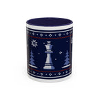 Tasse Thème Echecs pour l'hiver - Navy