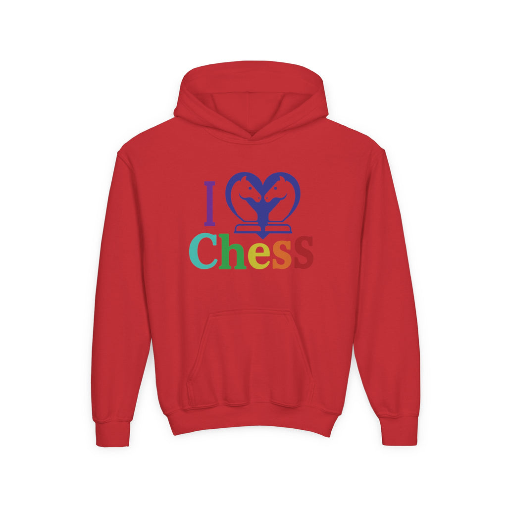 I Love Chess Youth Hoodie
