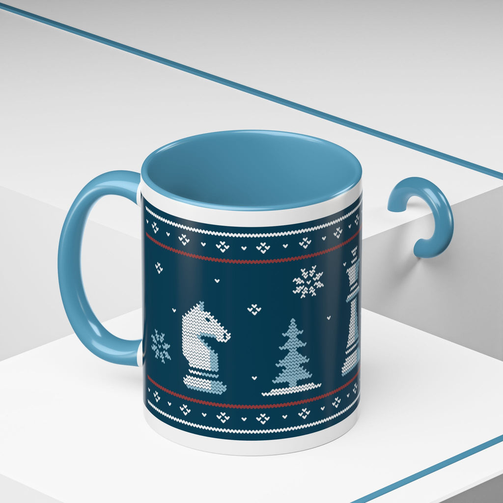 Tasse Thème Echecs pour l'hiver - Turquoise