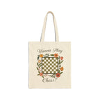 Playful Floral Tote Bag for Chess Games