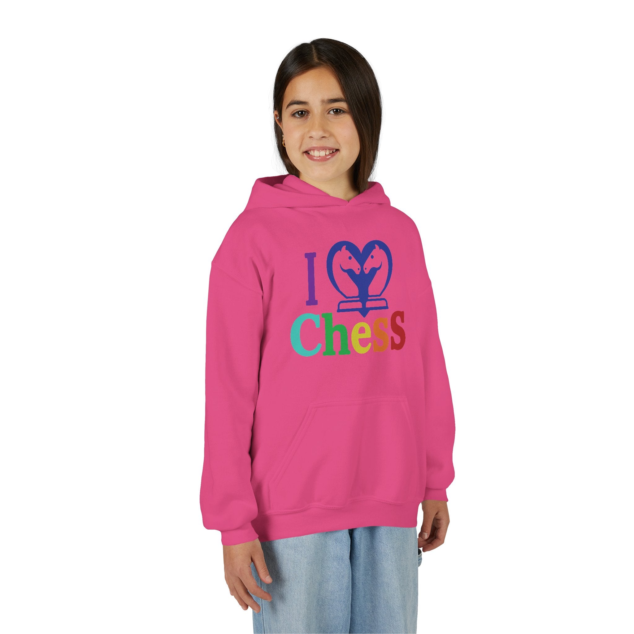 I Love Chess Youth Hoodie