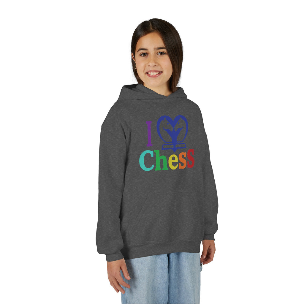 I Love Chess Youth Hoodie