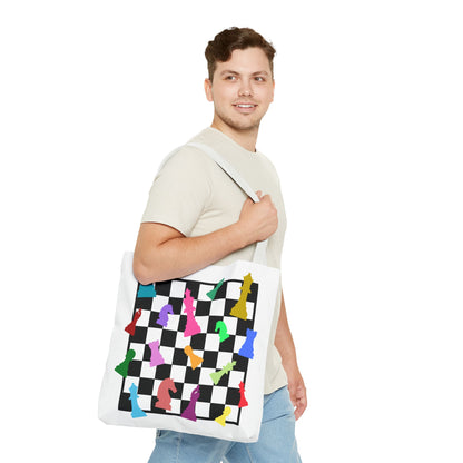 Colorful Chess Tote Bag