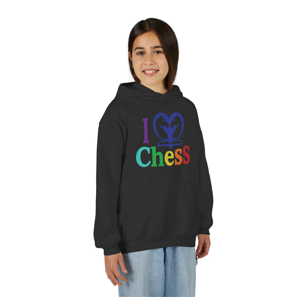I Love Chess Youth Hoodie